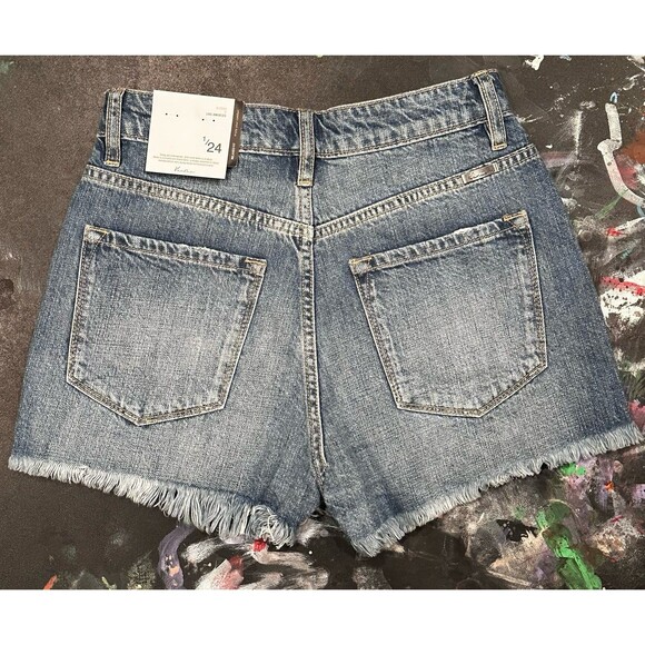 Kancan Denim Shorts distressed Sz 1 24 - Picture 3 of 4